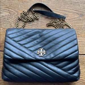 Tory Burch Kira chevron Black convertible bag